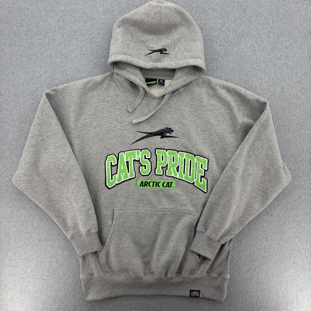 Vintage ARCTIC CAT Cat’s Pride Hoodie Sweatshirt Arcticwear Size XXL